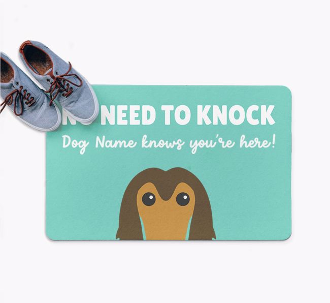 No Need To Knock: Personalized {breedFullName} Doormat